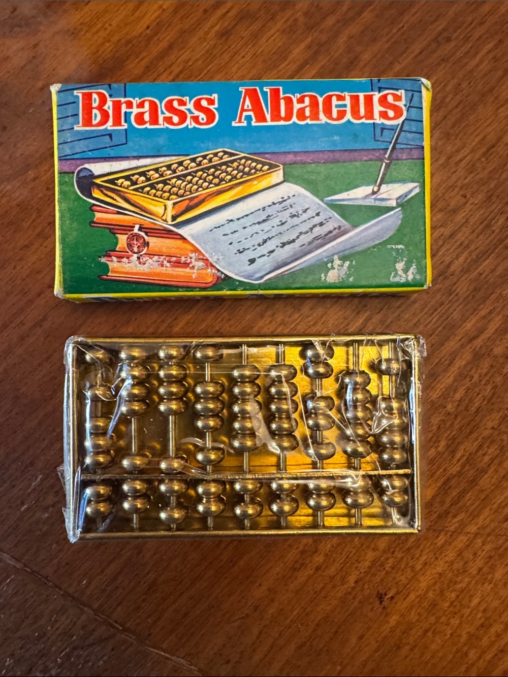 Vintage Brass Miniature Abacus/Paperweight. New in box. 2 Available. Price/1 box
